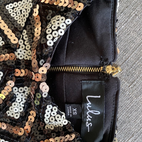 Lulus | Waking Up in Vegas dress in rose gold | XS - Picture 3 of 8